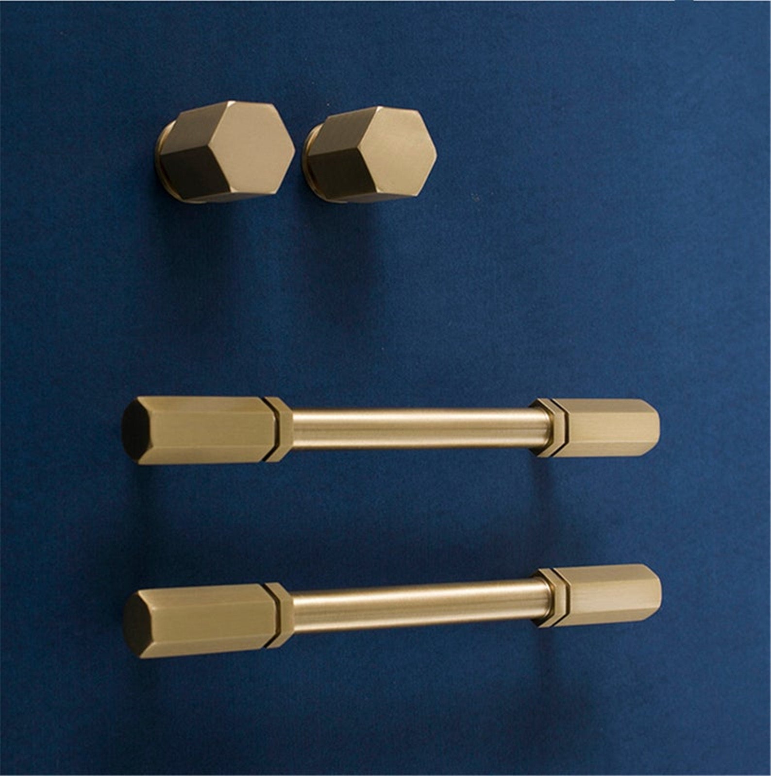 5'' Gold Brass Handles Drawer Pulls Handles Etsy