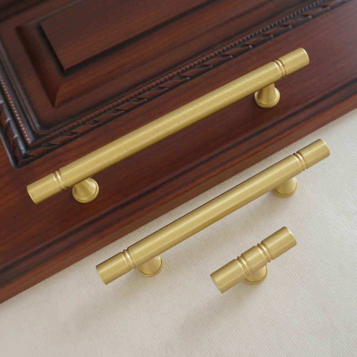 3.78'' 5.0 Brushed Gold Dresser Handles Drawer Etsy