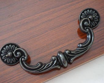 6" Drop Bail Dresser Pull Handle Drawer Pulls Rustic Antique Black  Kitchen Cabinet Pull Handle Hardware 150 mm