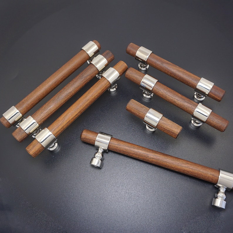 Large Customsize Walnut Wood Kitchen Cabinet Door Handles - Etsy