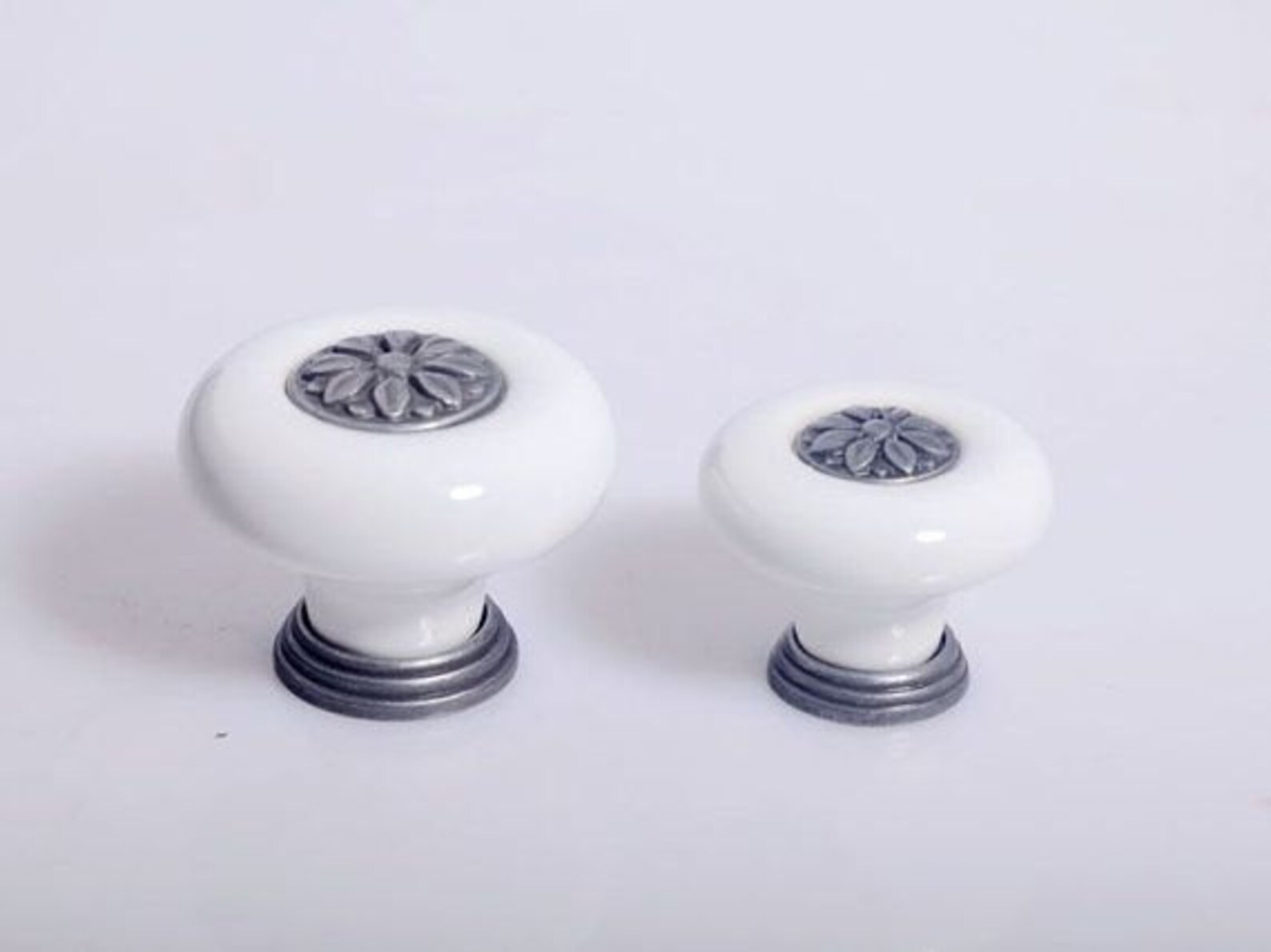 Classic White Ceramic Drawer Knobs Pulls Handles Black White Etsy