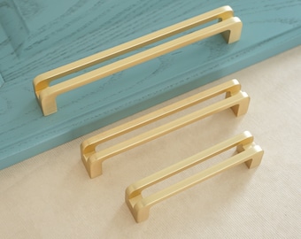 3,75'' 5'' 6,3'' holle dressoir ladegrepen keukenkast deurgrepen goud messing garderobekast knoppen kast handvat