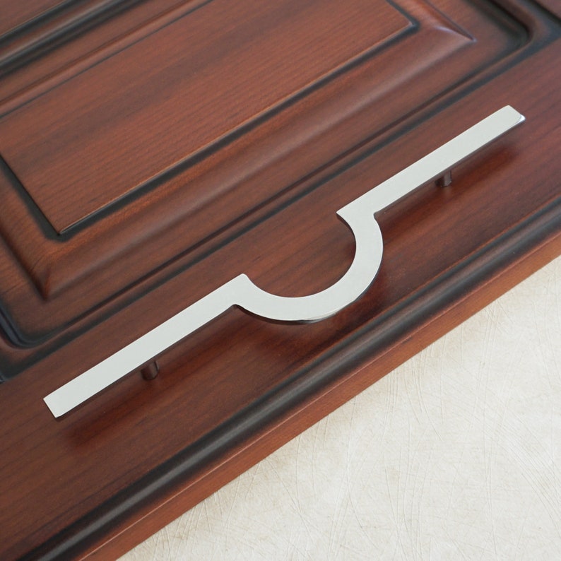 5 Chrome Drawer Pulls Handles Semicircle Wardrobe Handles Etsy