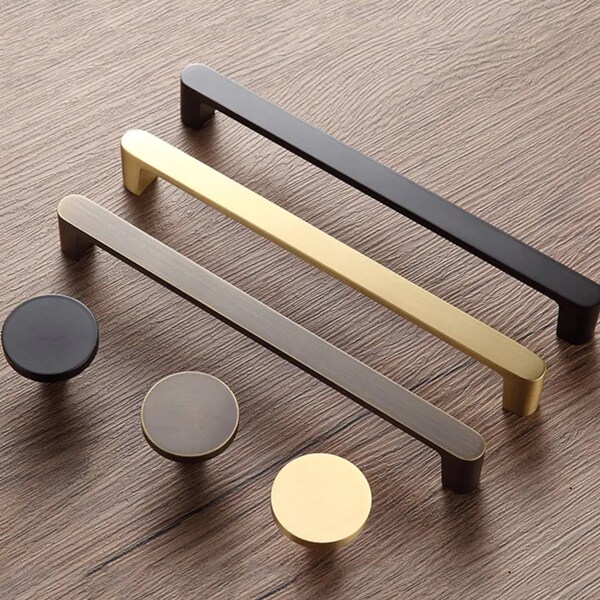 Black Brass Drawer Pulls Etsy