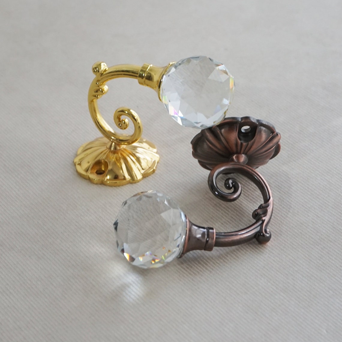 Clear Glass Hooks Crystal Wall Hooks Decorative Wall Hooks Etsy