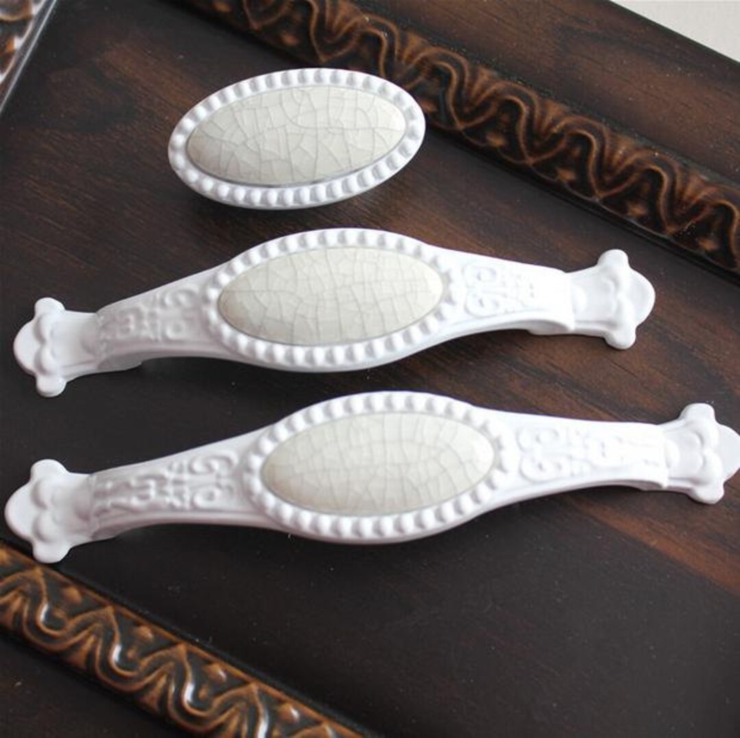 New White Drawer Pulls Handles Dresser Pull Knob Kitchen Handle