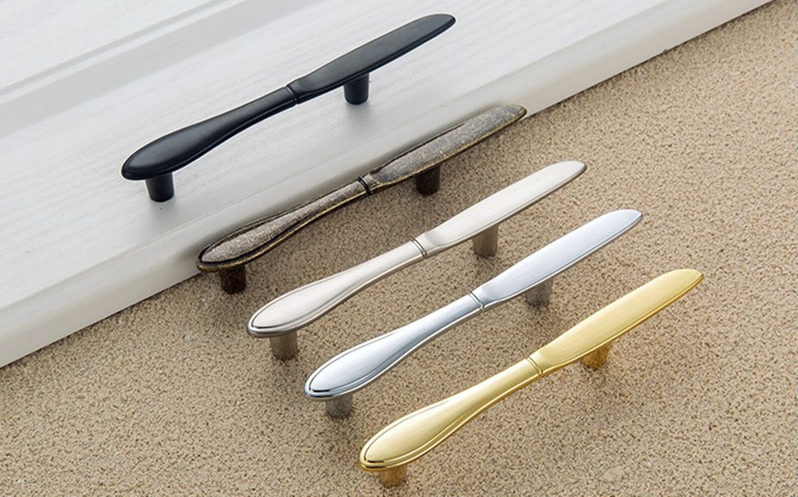 3 Spoon Fork Knife Drawer Pulls Handles Kitchen Etsy