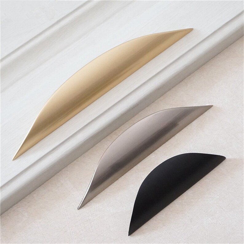 1.25/'/' 2.5/'/' 3.78/'/' Dresser Pulls Cup Drawer Pull Handles Knob Brushed Nickle Steel Gold Black Kitchen Cabinet Door Handles Pull 32 64 96mm