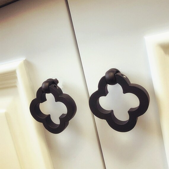 Black Drop Pull Handle Door Knob Dresser Knobs Drawer Etsy
