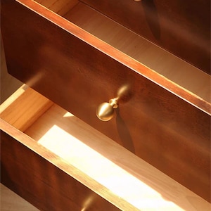 Massief messing mini bal ladeknoppen gepolijst goud kast trekt knop, cadeau gouden keukendeurklink hardware afbeelding 8