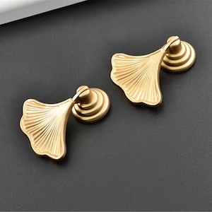 Ginkgo biloba Knobs Pulls Furniture Knobs  Cabinet handle Pulls Knobs Dresser handle Pulls Knobs Drawer Knobs Pulls Hardware