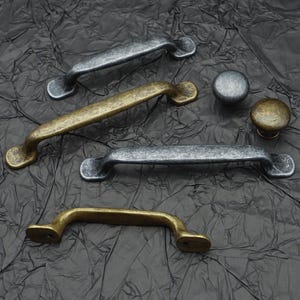 3 3/4&#39;&#39; 5&#39;&#39; Ancient Iron Drawer Pulls Knobs Cabinet Pulls  Dresser knobs antique Bronze Cupboard  Knobs Handles Rustic Kitchen Hardware