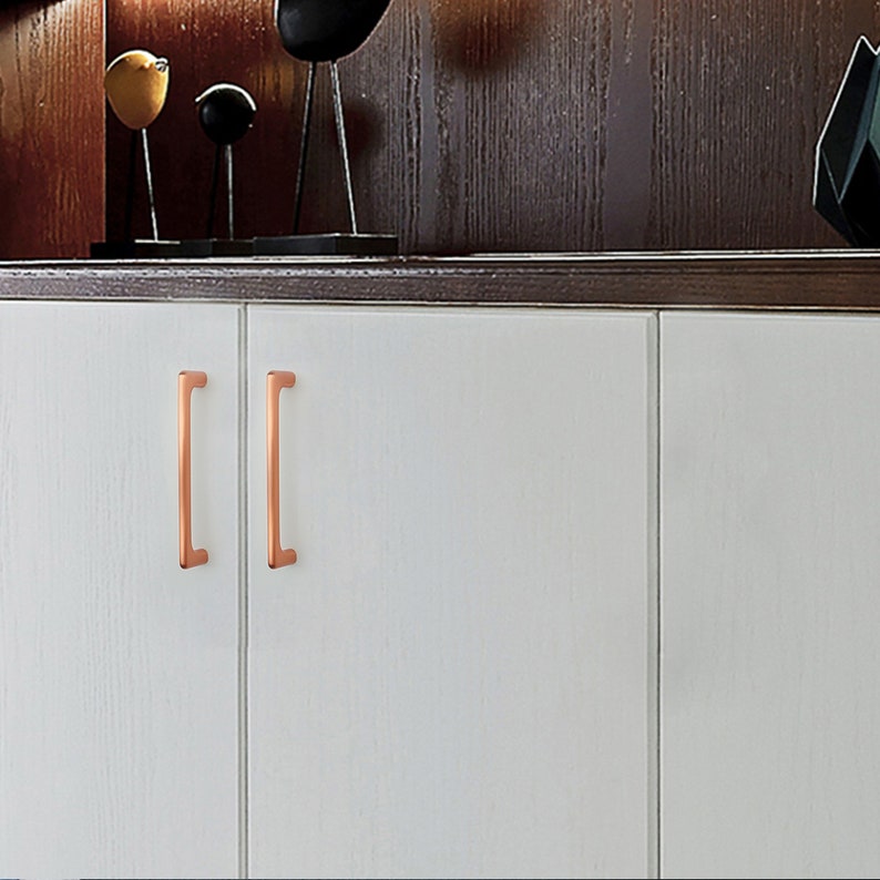 Modern Brushed Copper Pulls Knobs Drawer Pulls Knobs Etsy
