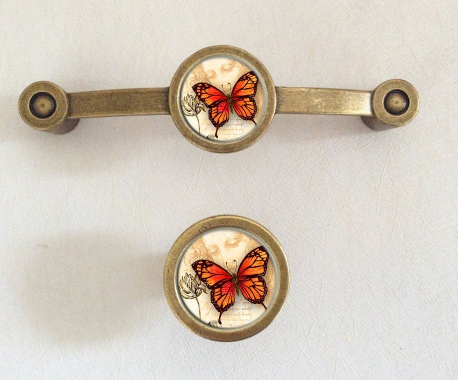 Butterfly Knobs Dresser Knob Drawer Knobs Pulls Handles Glass Etsy