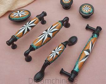 US Style Ceramic Drawer Pulls : Vintae Cabinet handles  , dresser knob ,kitchen Cupboard Hardware