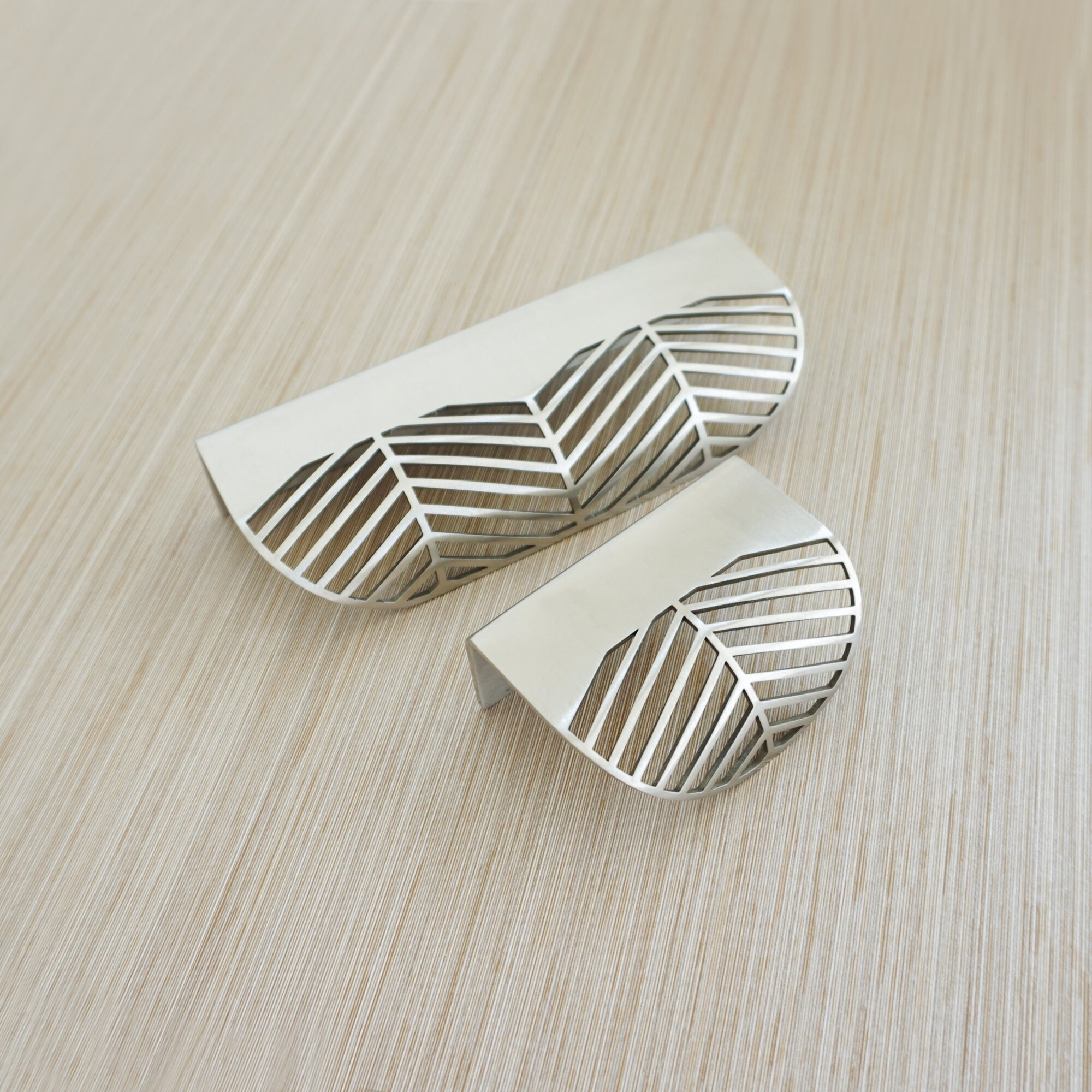 Messing Gold Blatt Design Schrank Griffe unsichtbare Schublade | Etsy