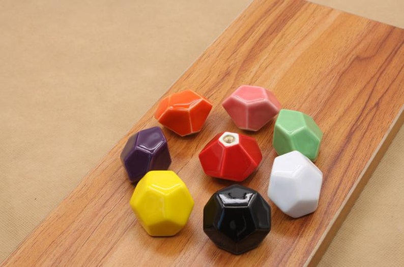 Cabinet Knobs Drawer Knob Pulls Handles Kitchen Cabinet Door Knob Furniture Hardware Pink White Purple Red Yellow Orange Green