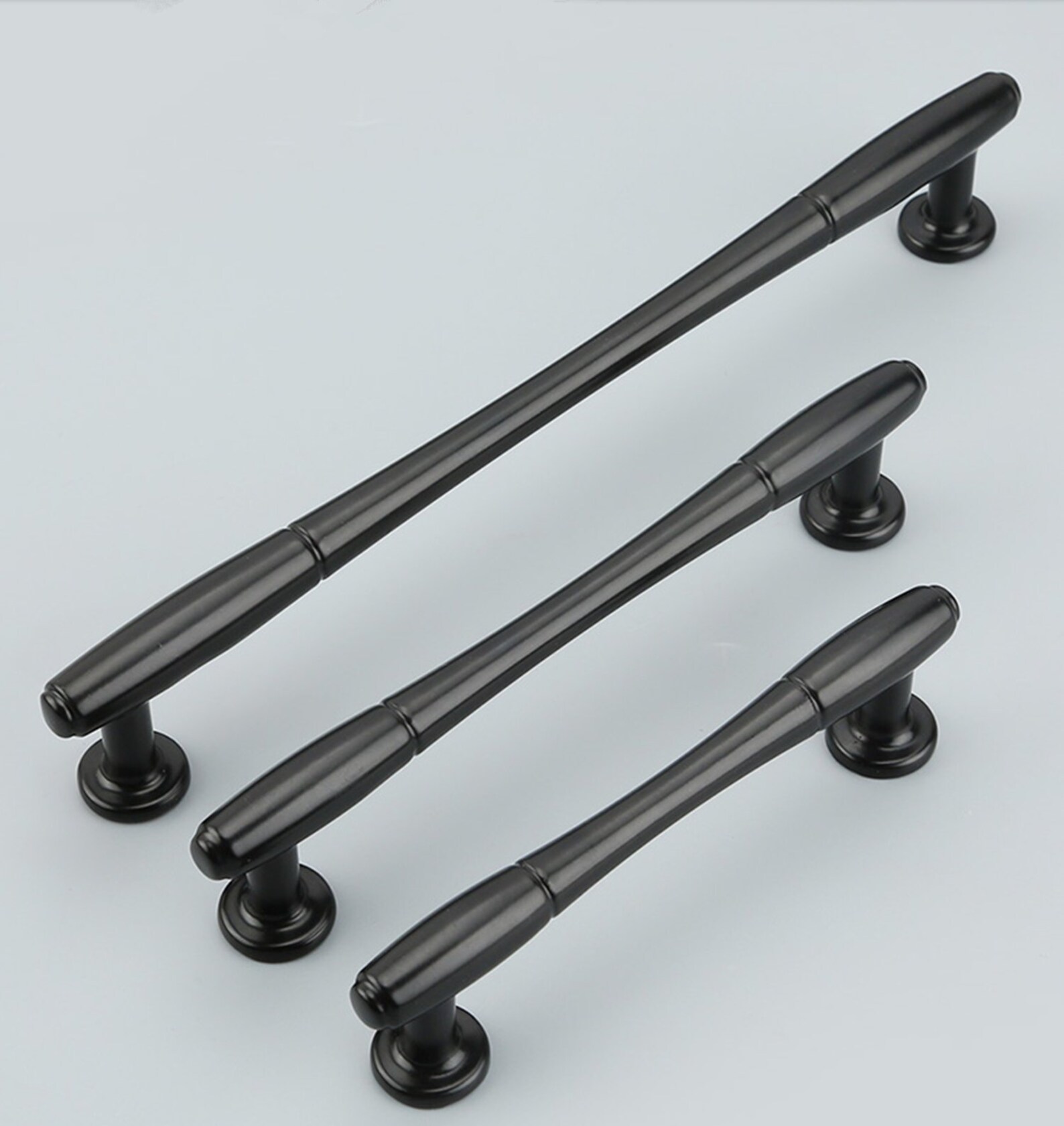3.78 5.0 7.56 Modern Black Cabinet Handles | Etsy