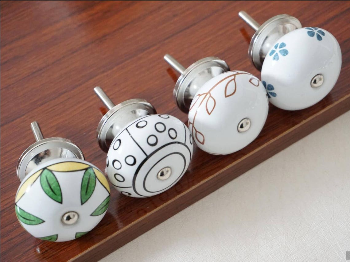 Vintage Ceramic Knobs Dresser Knob Drawer / Ceramic Cabinet - Etsy