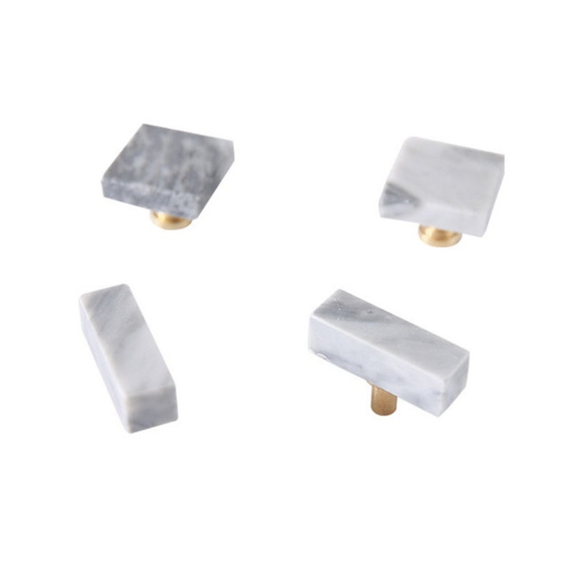 Marble Brass Knobs Dresser Knobs Pulls Drawer Knobs Square Rectangle Kitchen Cabinet Door Knobs Handles Cupboard Hardware Decor