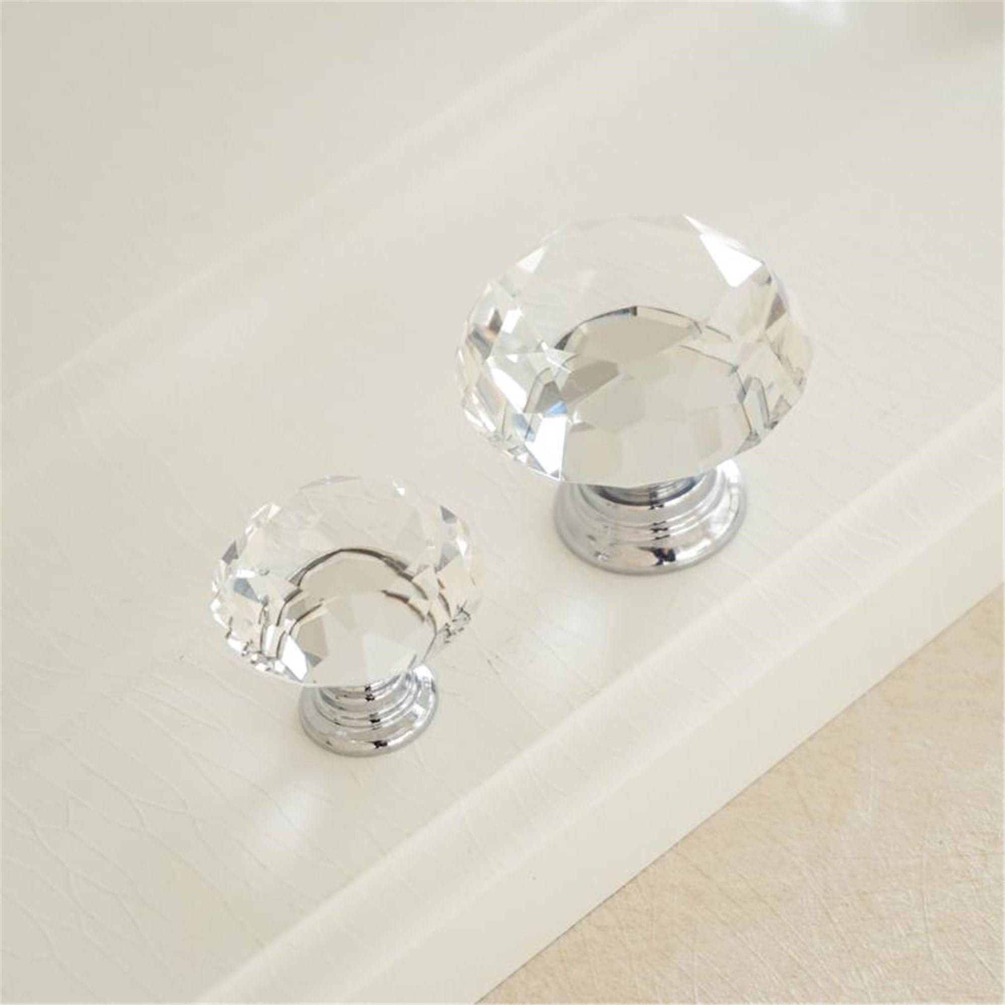 Crystal Knob Glass Knobs Drawer Pulls Dresser Knobs Kitchen Cabinet Knob Pull Handles Furniture Hardware Clear Silver Diamond Etsy