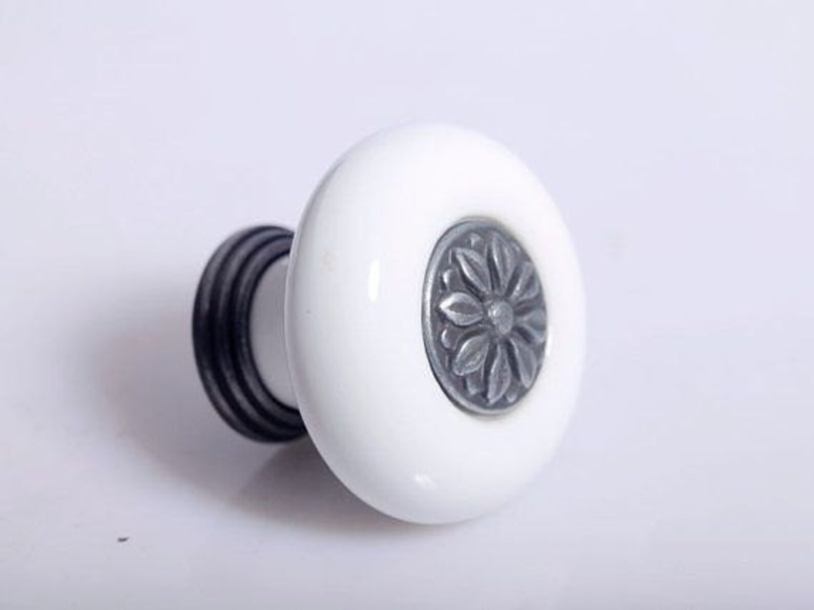 Classic White Ceramic Drawer Knobs Pulls Handles Black White Etsy