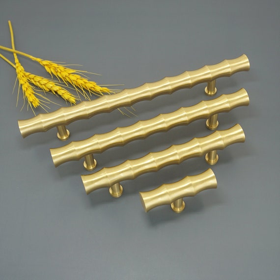 3 0 4 5 Gold Brass Kitchen Pulls Bamboo Denmark 5 0 Gold Brass Kitchen Pulls Bamboo, Brass Bamboo Cabinet Hardware
