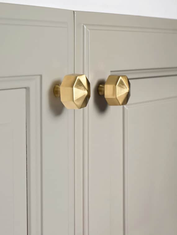 Solid Cabinet Knobs Drawer Knobs Gold Brass Dresser Knobs Wardrobe Door Knobs Etsy
