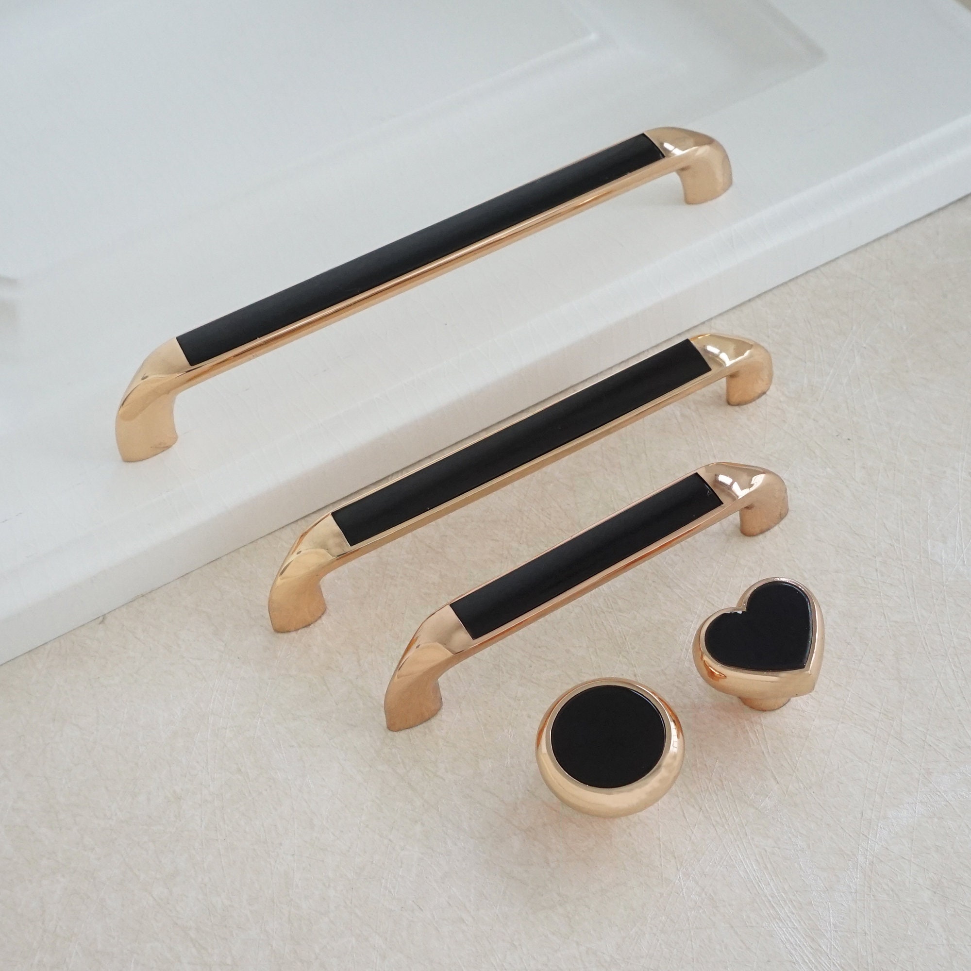 Home & Hobby 3.78 5'' 6.3'' Brushed Black Drawer Handles Knobs Dresser