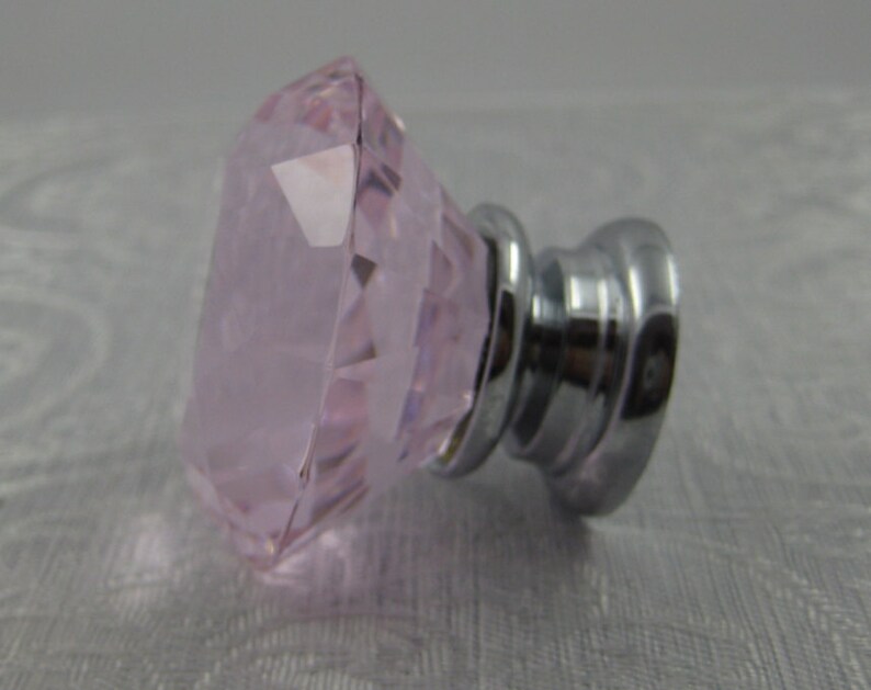 Pink Crystal Knob / Dresser Knobs / Glass Knobs Drawer Pulls Etsy