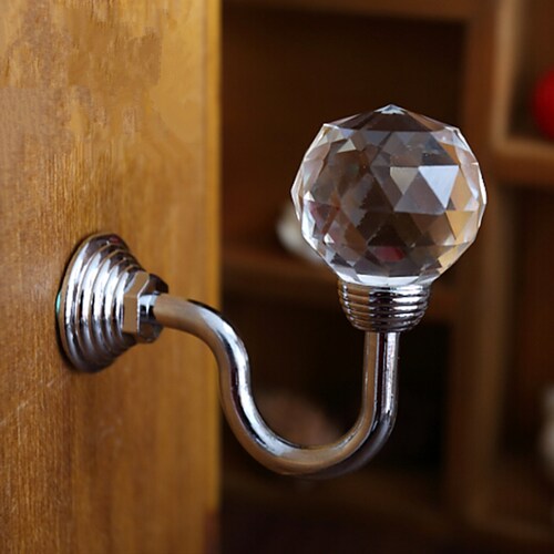 Glass Crystal Decorative Hooks / Wall Hooks Clear / Rose Etsy