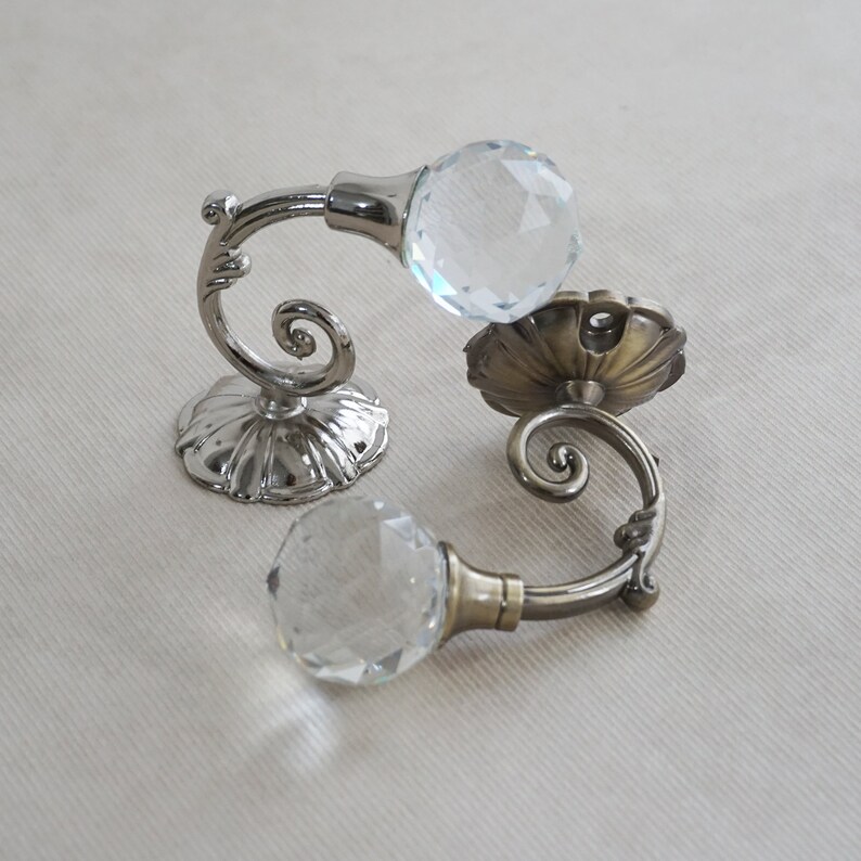 Clear Glass Hooks Crystal Wall Hooks Decorative Wall Hooks Etsy