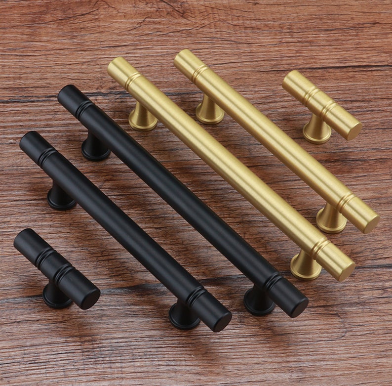 3.78'' 5.0 Brushed Gold Dresser Drawer Pulls Etsy
