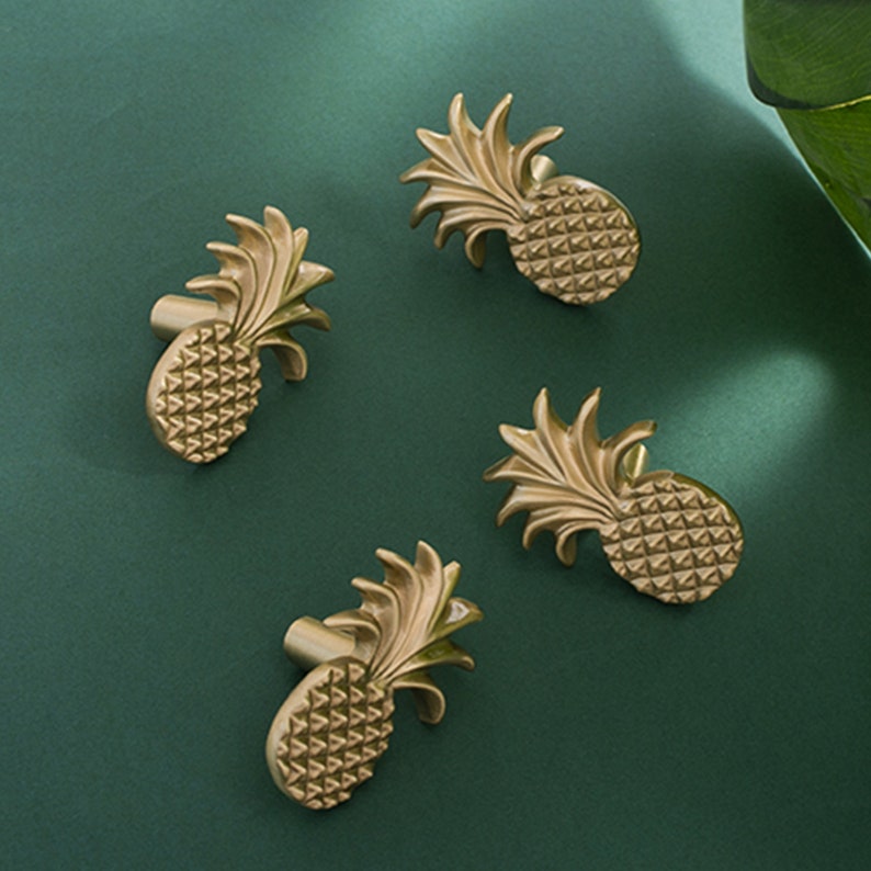 Brass Pineapple Knobs and Pulls Pineapple Drawer Etsy