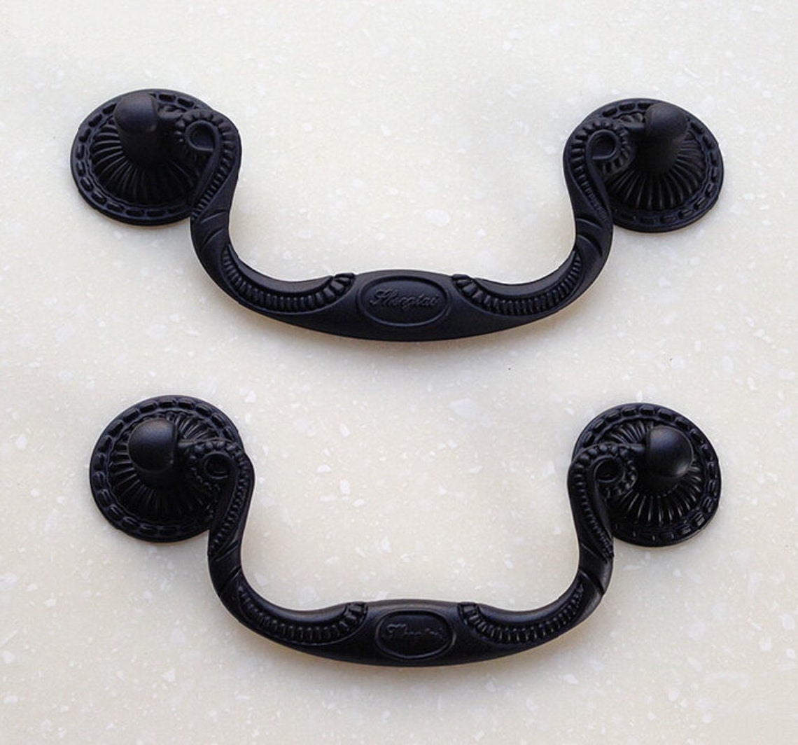 Unique Black Pulls Handles And Knobs / unique pulls / Etsy
