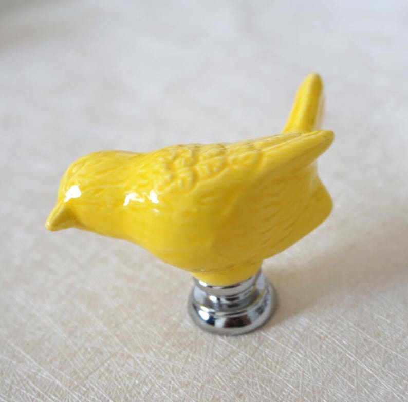 Ceramic Knobs Dresser Knob Drawer Pulls Handles Blue Yellow Etsy