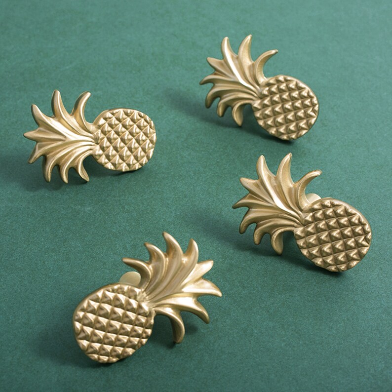 Brass Pineapple Knobs and Pulls Pineapple Drawer Etsy