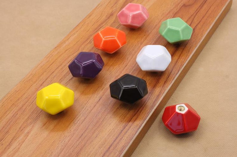 Cabinet Knobs Drawer Knob Pulls Handles Kitchen Cabinet Door Knob Furniture Hardware Pink White Purple Red Yellow Orange Green