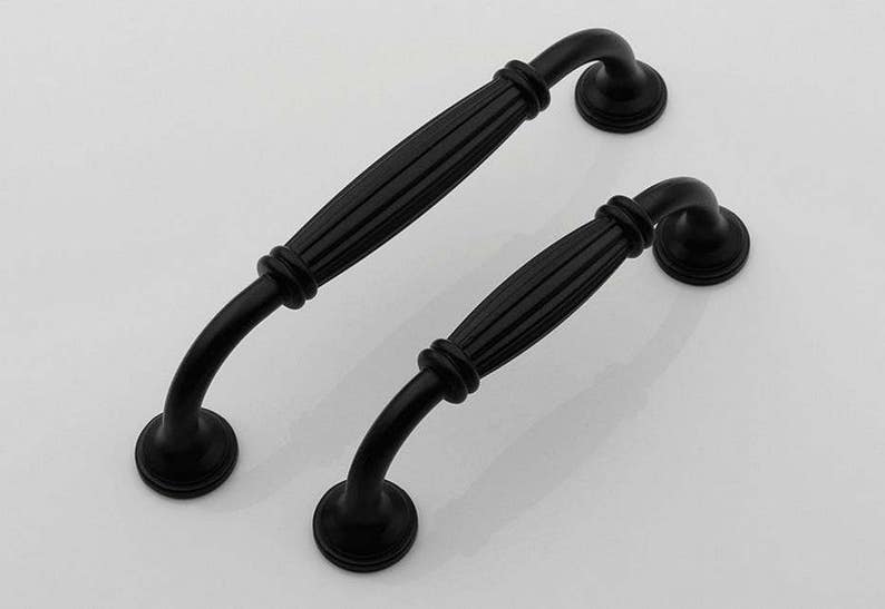 Chic Black Knobs and Pulls Handles/ unique pulls / Etsy