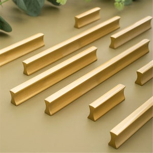 Brushed Brass Kitchen Pulls Cabinet Handles Drawer Pulls Handles Knobs Dresser Knob Wardrobe Handle Cabinet Hardware