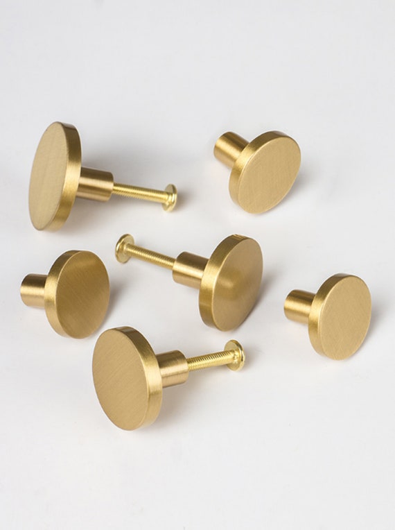 Round Brass Cabinet Knob, Cabinet Handles/Knobs