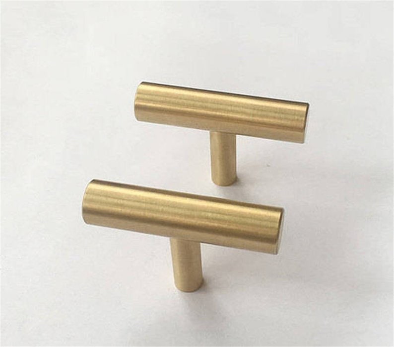2.5/'/' 3.75/'/' 5/'/' 6.3/'/' 8.8 12.6Brass Cabinet Handles Knob T Bar Pulls Drawer Pulls Dresser Knobs Kitchen Pulls 64 96 128 160 192 320
