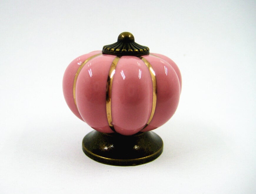 Pumpkin Ceramic Knobs / Dresser Knob Drawer / Ceramic Knob / Etsy