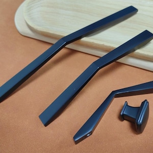 Unique Design Black Cabinet Handle Dresser Pulls  Drawer Knobs Pulls Handles  Closet Wardrobe Handles  Cupboard Handle