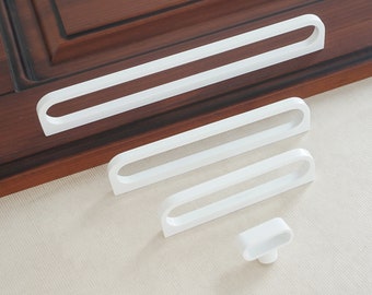 3.78'' 5'' 7.55‘’ 12.6'' White Drawer Pulls knob Dresser Knobs Hollow Cabinet Pulls Handles Green Kitchen Pulls Wardrobe Handles