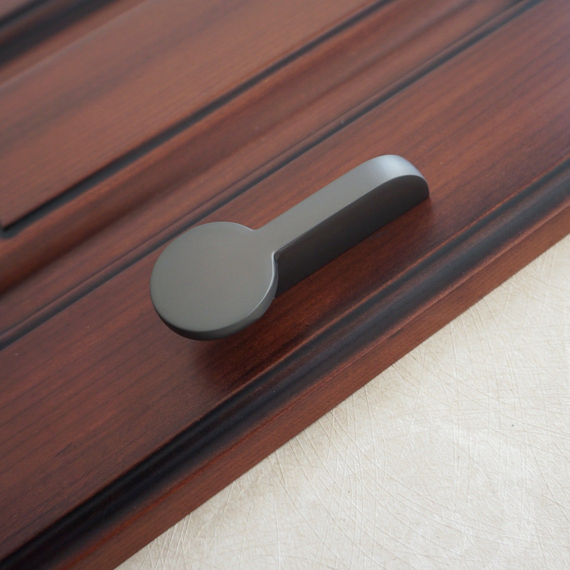 1.25 Gun Black Drawer Pulls Handles Brushed brass Etsy