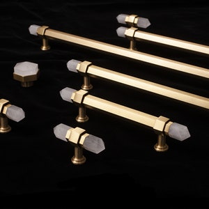 Luxurious Crystal Brass knobs and Pulls/brass crystal drawer Knobs Cabinet Pulls Wardrobe Pull offices Knob cafes Handles