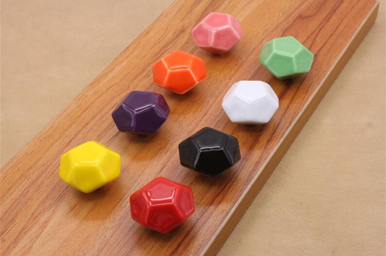 Cabinet Knobs Drawer Knob Pulls Handles Kitchen Cabinet Door Knob Furniture Hardware Pink White Purple Red Yellow Orange Green