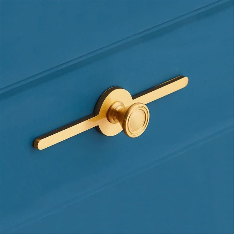 Brass Knobs Plate Kitchen Cabinet Pulls Drawer Knobs Pulls Handles Dresser Knobs Pulls Brass Door Knobs Furniture Hardware zdjęcie 1