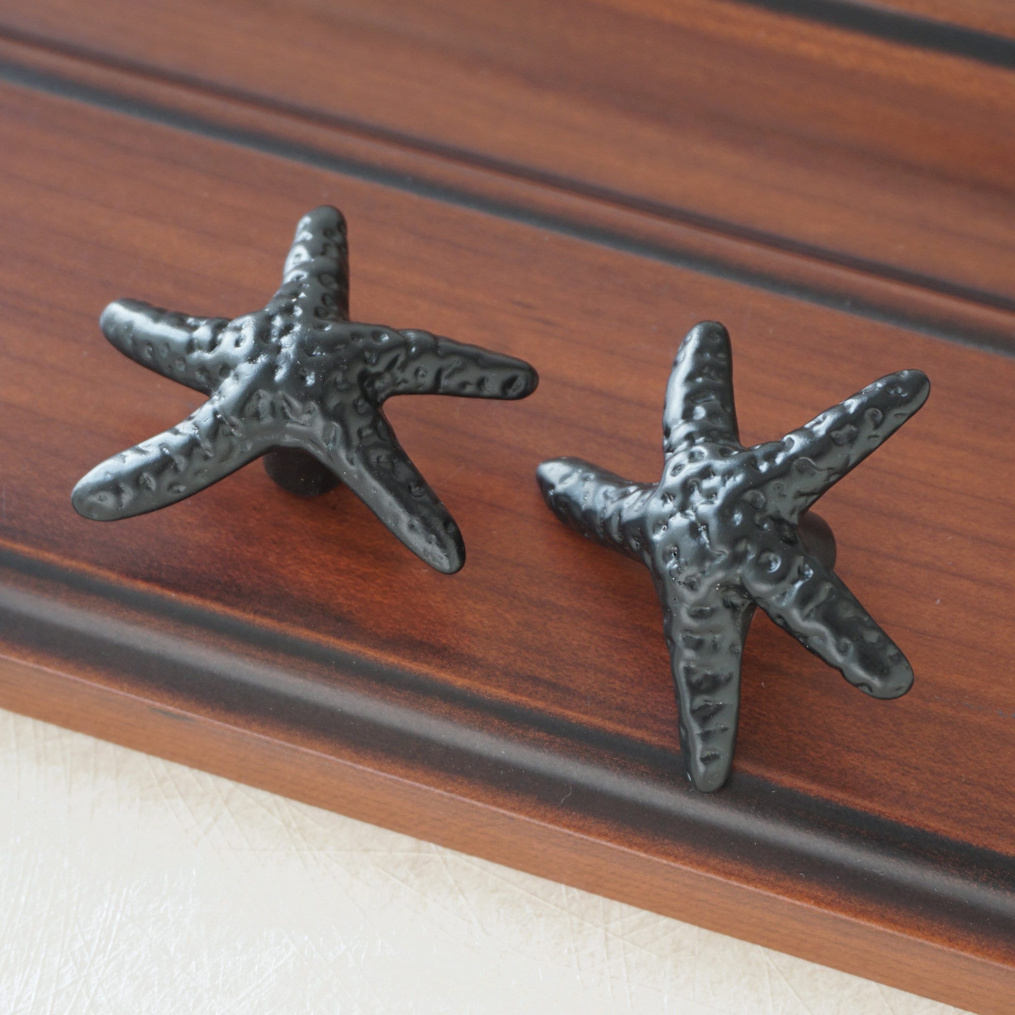 Starfish Drawer Knobs Door Pulls Knobs Black Kitchen Etsy